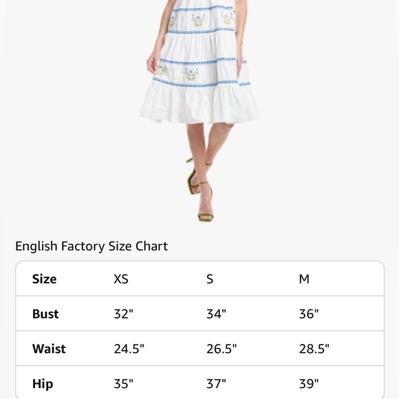 NWT English Factory EMBROIDERED MIDI DRESS - Picture 13 of 13